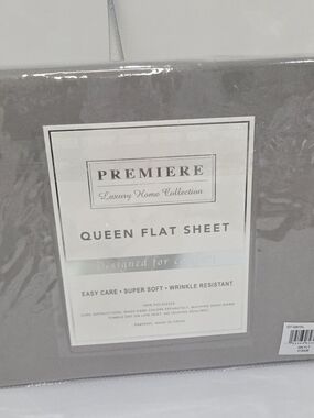 Premier Queen Flat Sheet - Gray